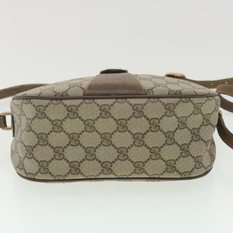 Gucci GG Canvas Web Sherry Line Shoulder Bag Beige Red 89 02 032 ro876