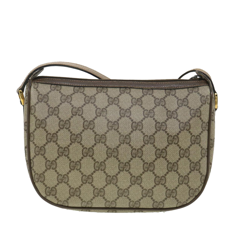 Gucci GG Canvas Web Sherry Line Shoulder Bag Beige Red 89 02 032 ro876