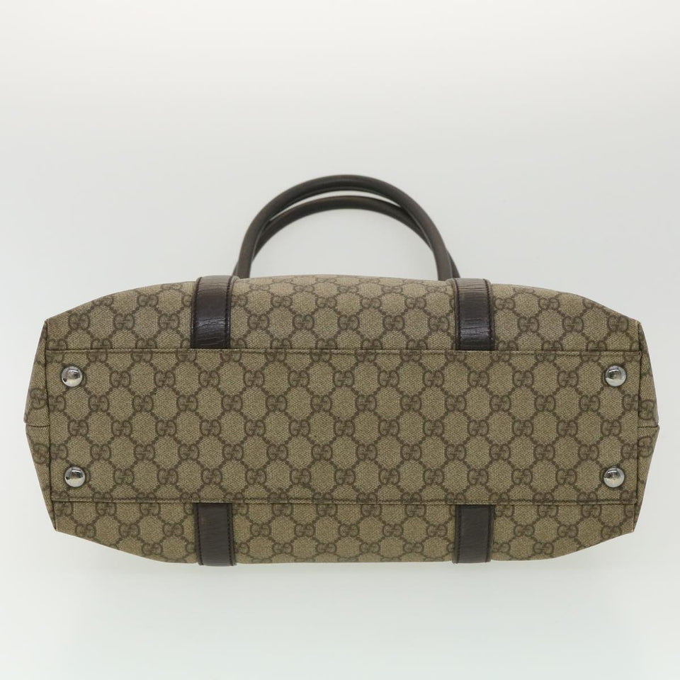 Gucci GG Canvas Shoulder Bag PVC Leather Beige 114288 ro896