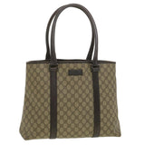 Gucci GG Canvas Shoulder Bag PVC Leather Beige 114288 ro896