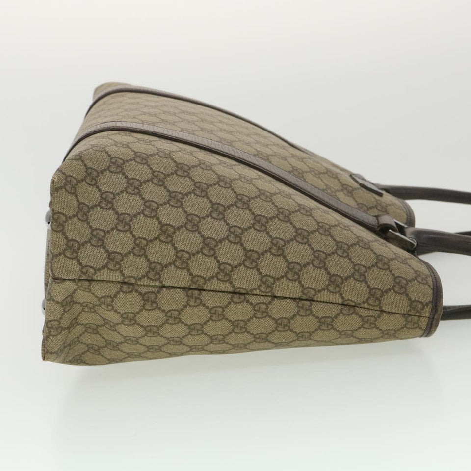 Gucci GG Canvas Shoulder Bag PVC Leather Beige 114288 ro896