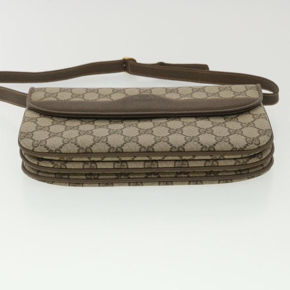 Gucci GG Canvas Shoulder Bag PVC Leather Beige 0041060024 ro902
