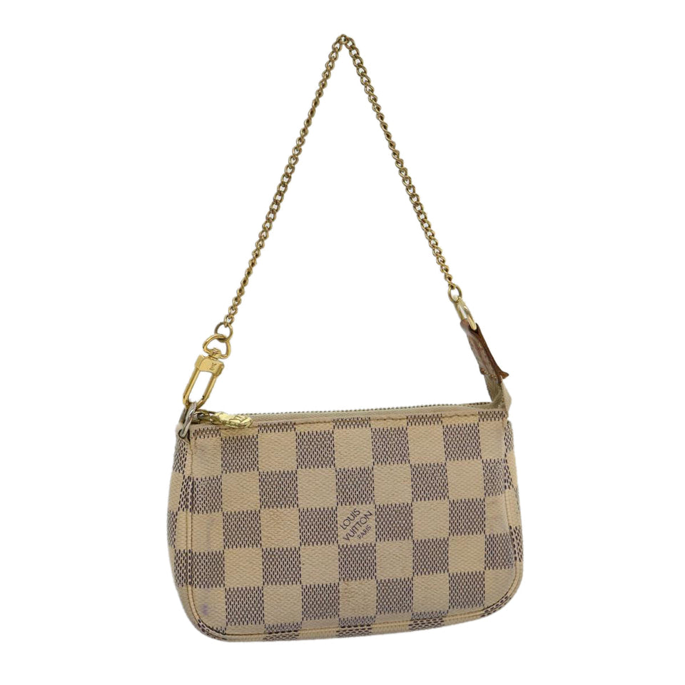 Louis Vuitton Damier Azur Mini Pochette Accessoires Pouch LV Auth rz439 Clutch