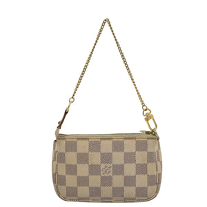 Louis Vuitton Damier Azur Mini Pochette Accessoires Pouch LV Auth rz439 Clutch