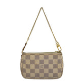 Louis Vuitton Damier Azur Mini Pochette Accessoires Pouch LV Auth rz439 Clutch