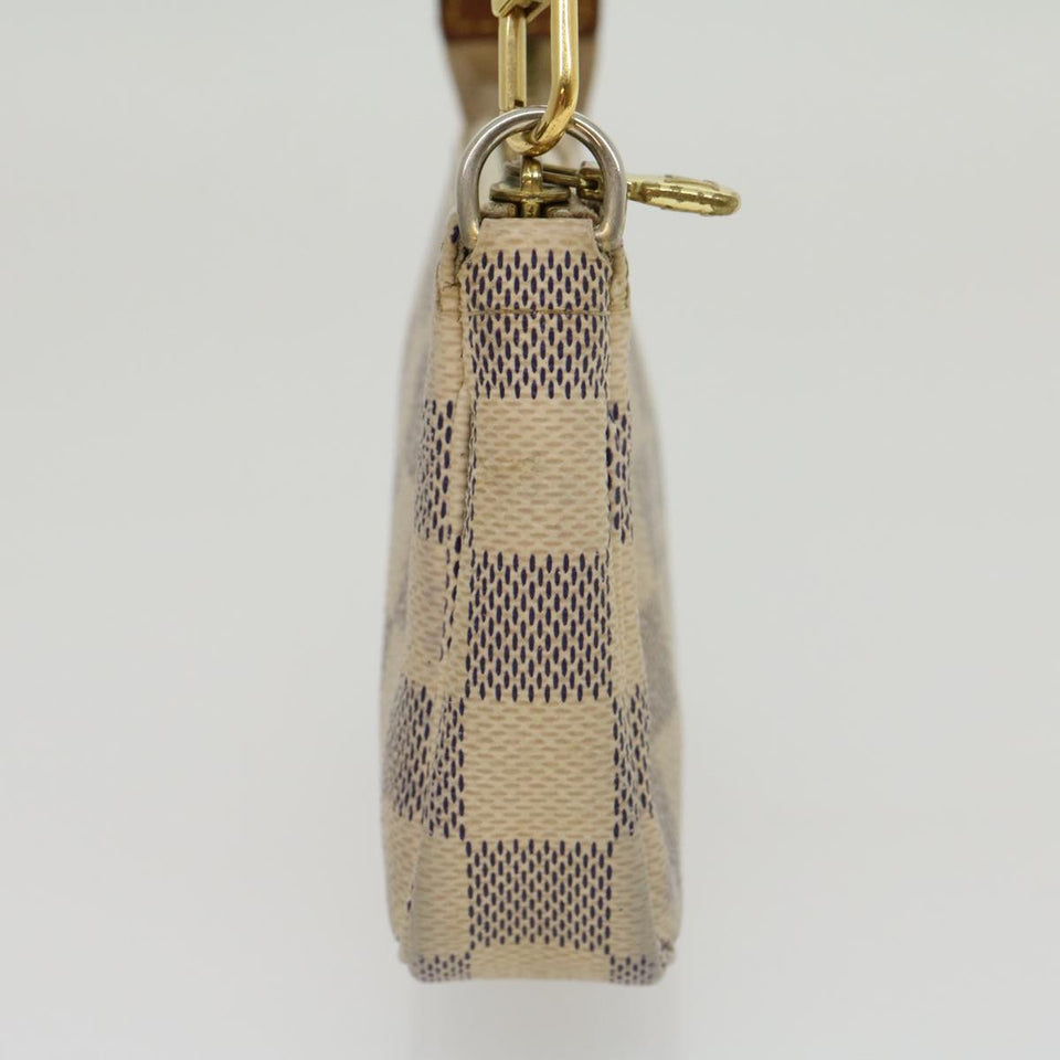 Louis Vuitton Damier Azur Mini Pochette Accessoires Pouch LV Auth rz439 Clutch