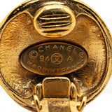 Chanel Gold Plated Coco Mark Vintage Earrings 94A