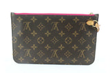 Louis Vuitton Monogram MM Neverful Pouch Pink Clutch