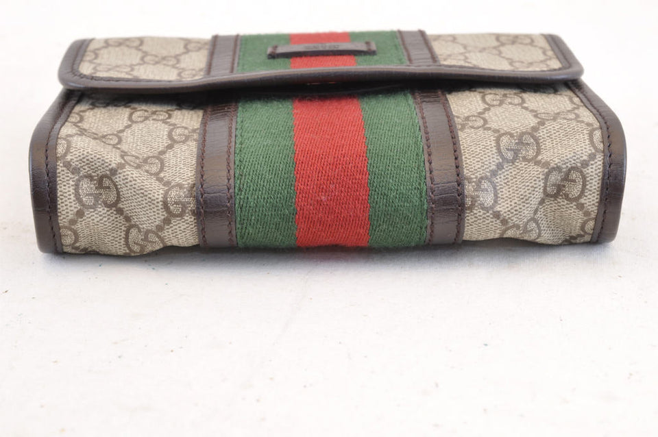 Gucci GG Canvas Sherry Line Web Waist Bag Bum Bag Brown am1103s