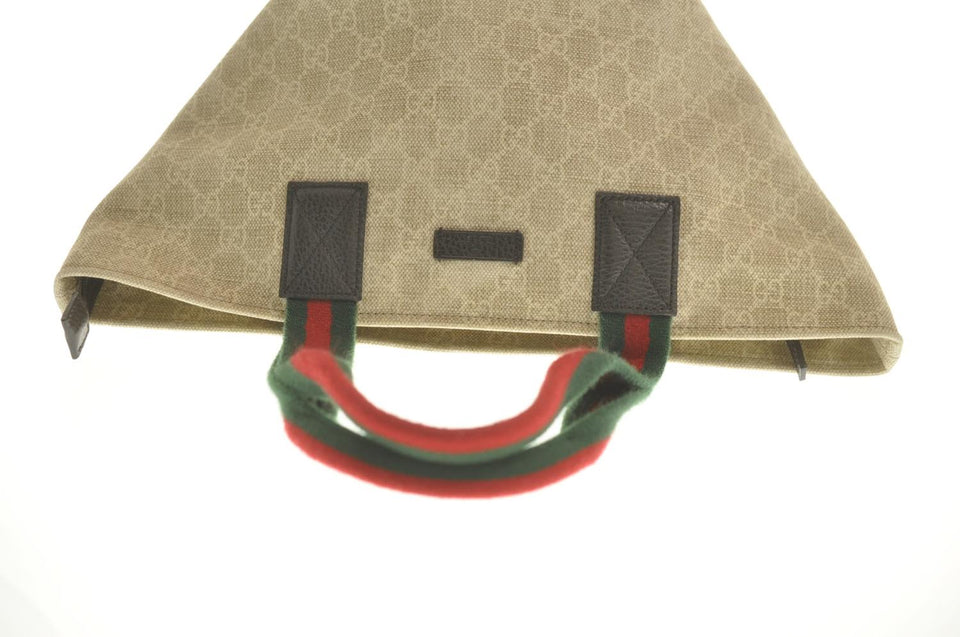 Gucci Web Sherry Line GG Canvas Hand Bag Red Green Ege 374433502752 am2531s