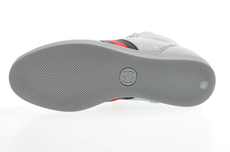 Gucci Sherry Line shoes Suede 5 1/2 Red Navy am2614s