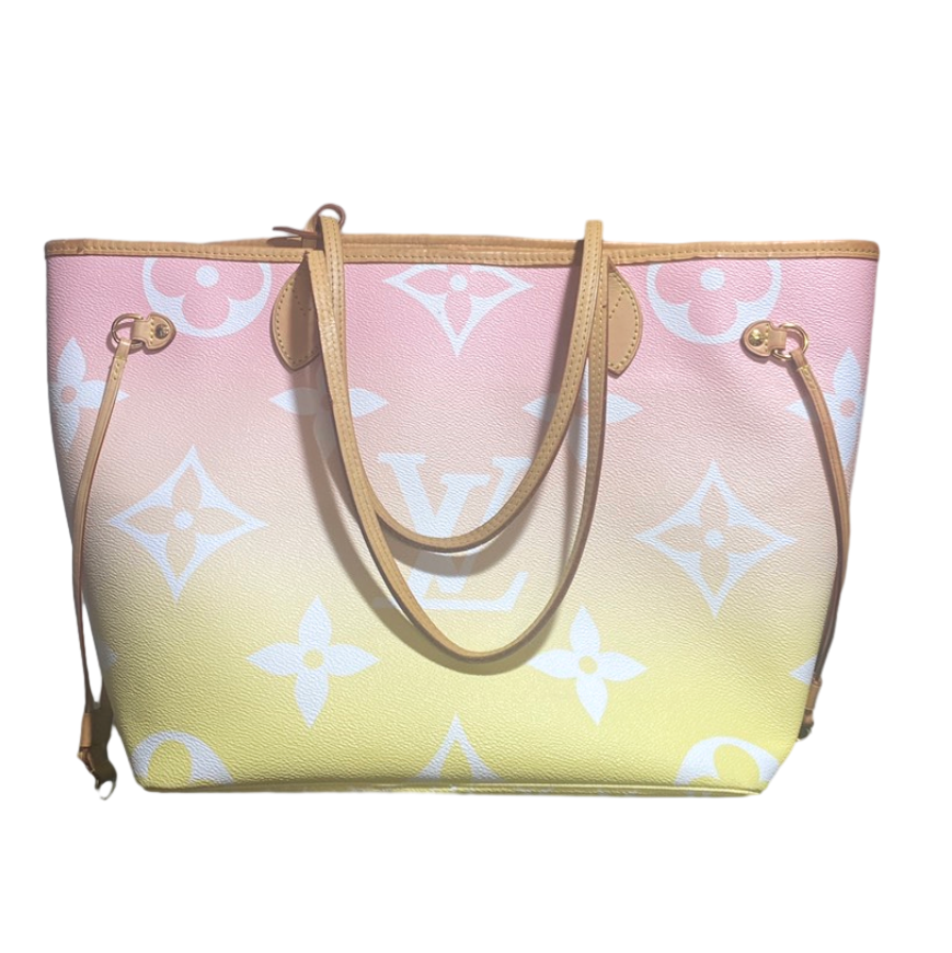 Louis Vuitton Monogram Giant By The Pool Neverfull MM Light Pink Tote