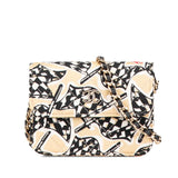 Chanel Matelasse Coco Mark Checker Flag Motif Canvas Leather Mini Shoulder Bag
