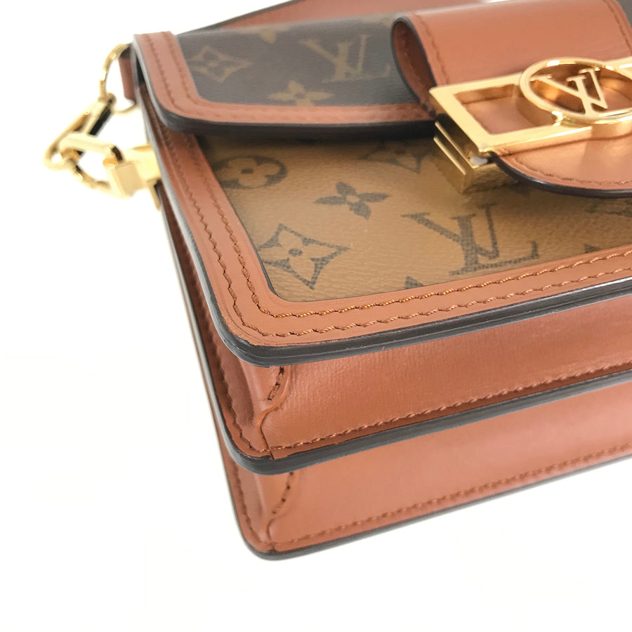 Louis Vuitton Monogram Reverse Dauphine Mini Brown PVC Shoulder Bag