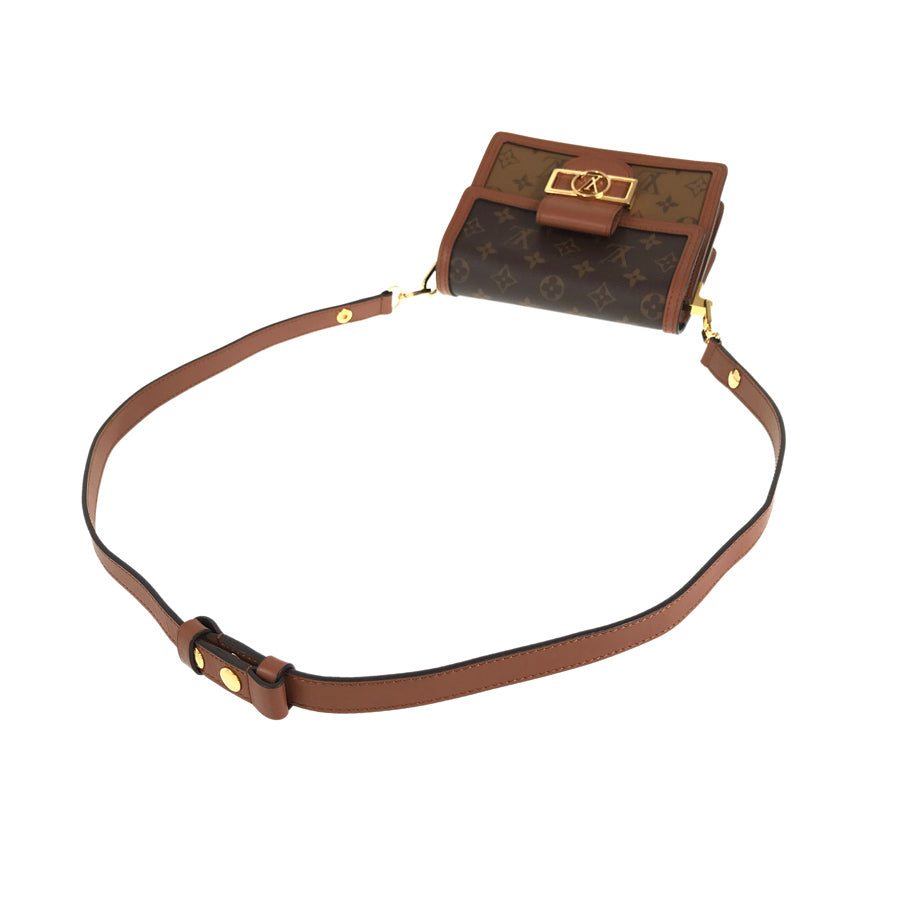 Louis Vuitton Monogram Reverse Dauphine Mini Brown PVC Shoulder Bag
