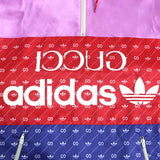 Gucci Hoodie Main: 100% acetate, Main: 100% polyester, Main: 100% nylon, Part: leather, Part: 65% rayon multicolor Gucci x Adidas collaboration mens 46