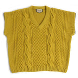 Gucci knit Main: 100% wool, Part: 98% wool, Part: 1% polyurethane, Part: 1% nylon, Part: 100% polyester mustard mens XL