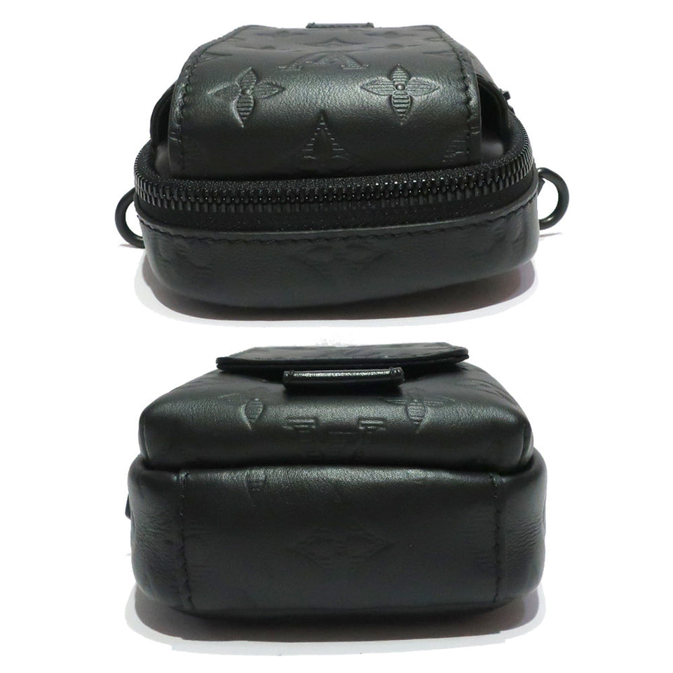 Louis Vuitton Monogram Shadow Leather Double Crossbody Phone Clutch