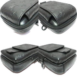 Louis Vuitton Monogram Shadow Leather Double Crossbody Phone Clutch
