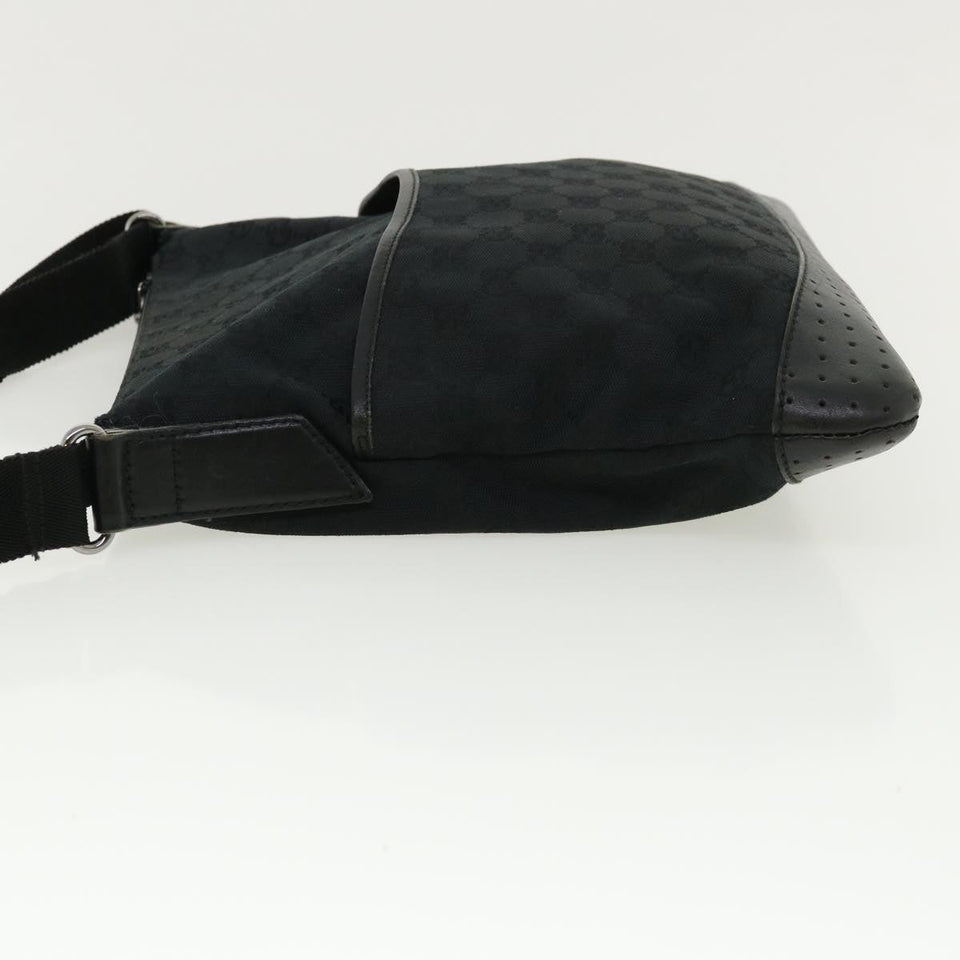 Gucci GG Canvas Shoulder Bag Black 145857001013 tb425
