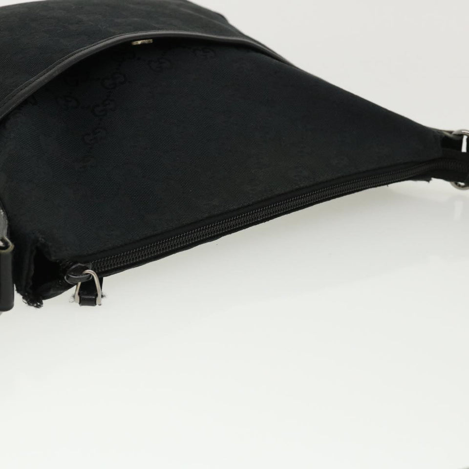 Gucci GG Canvas Shoulder Bag Black 145857001013 tb425