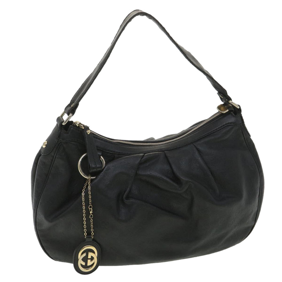 Gucci Guccissima Shoulder Bag Black 232955 tb522