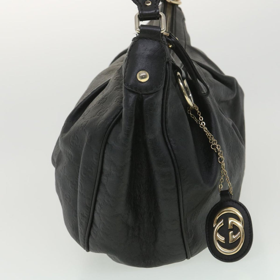 Gucci Guccissima Shoulder Bag Black 232955 tb522