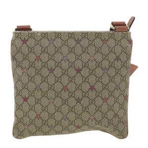 Gucci GG Canvas Star Shoulder Bag PVC Leather Beige Pink 295257 tb525