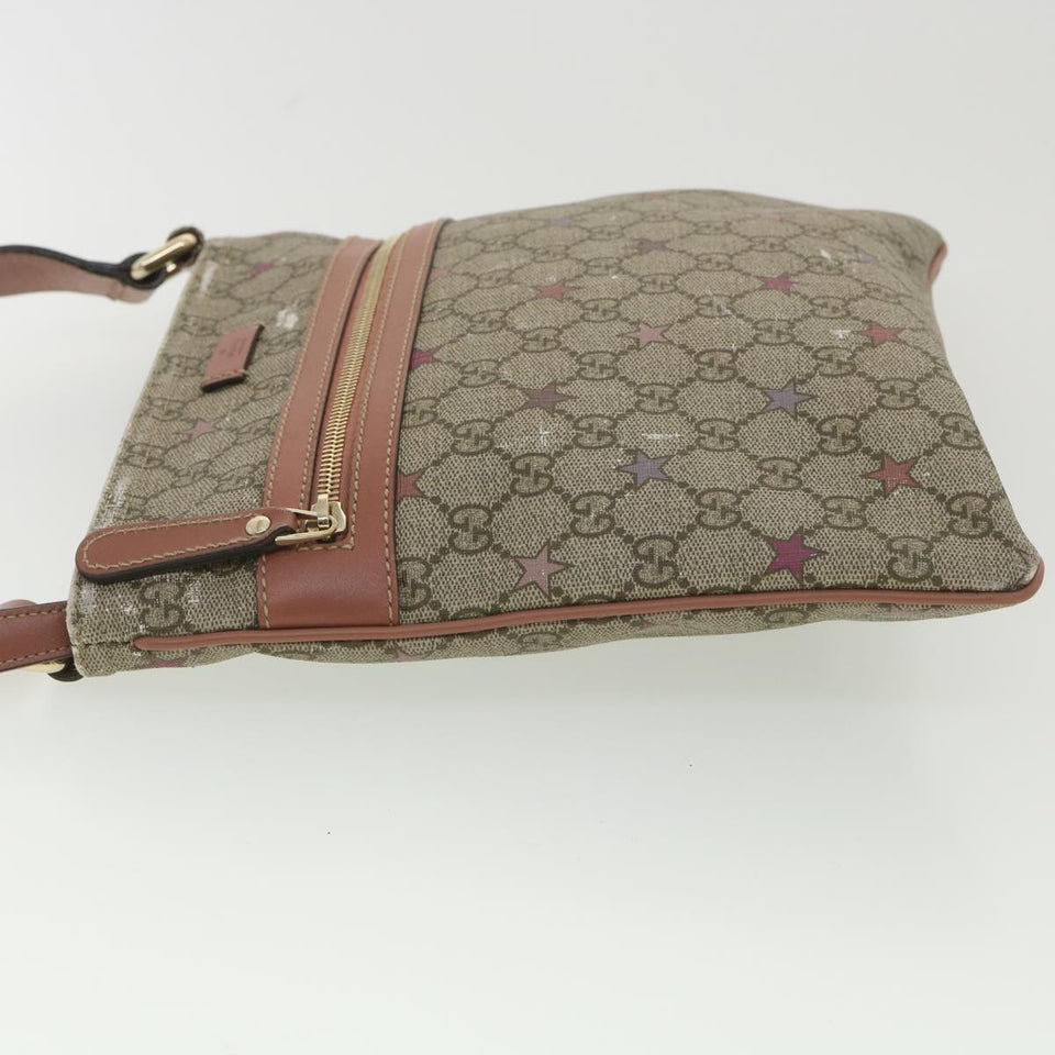 Gucci GG Canvas Star Shoulder Bag PVC Leather Beige Pink 295257 tb525