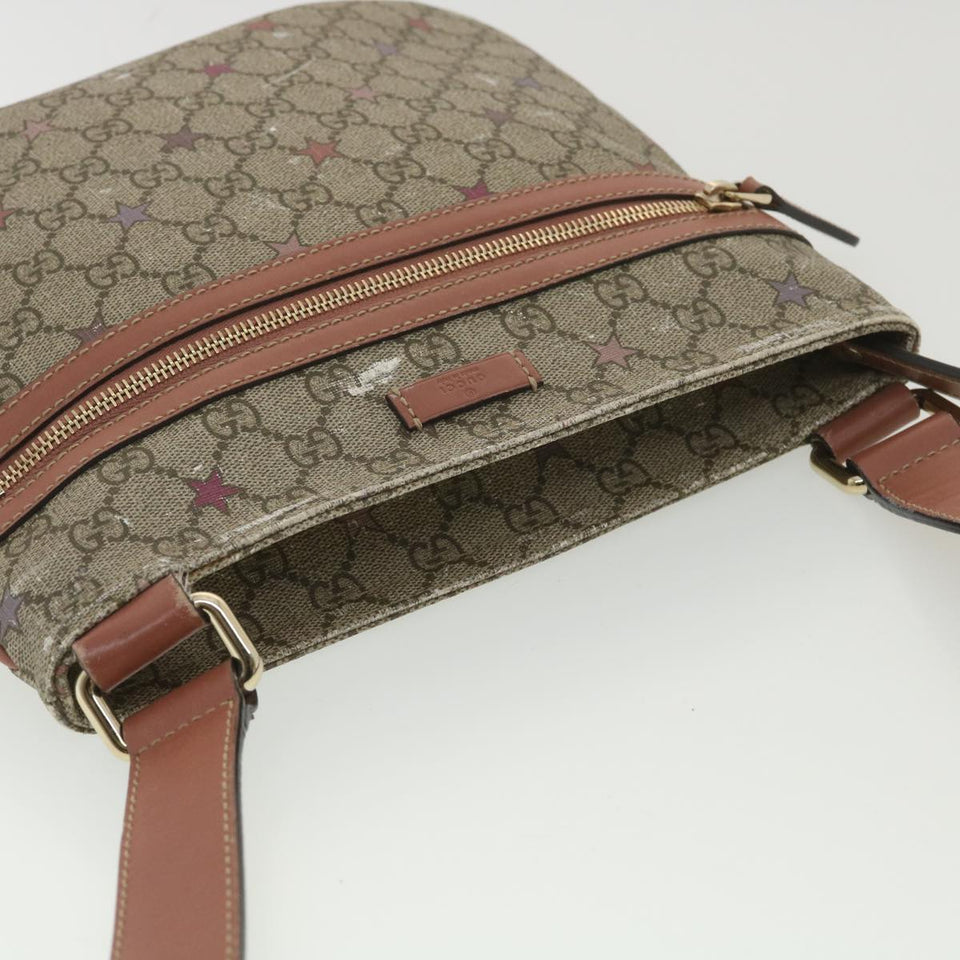 Gucci GG Canvas Star Shoulder Bag PVC Leather Beige Pink 295257 tb525