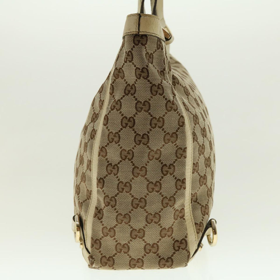 Gucci GG Canvas Abbey Tote Bag Beige White 205141 tb580