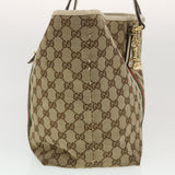 Gucci GG Canvas Web Sherry Line Tote Bag Beige Green Red 139260 tb669