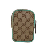 Gucci GG Canvas Cigarette Case Beige Light Blue 115249 tb678