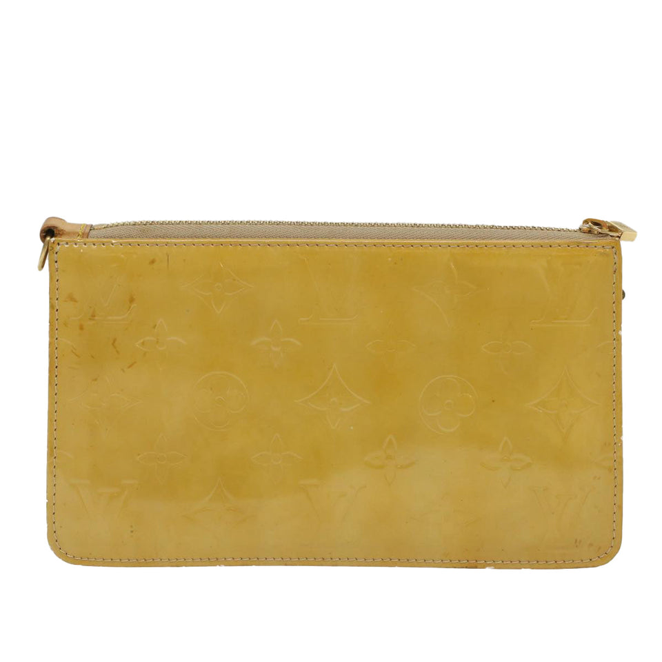 Louis Vuitton Monogram Vernis Lexington Accessory Pouch Beige Auth tb780 Clutch