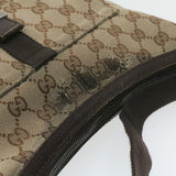 Gucci Web Sherry Line GG Canvas Hand Shoulder Bag 2Set Beige th1038