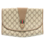 Gucci Web Sherry Line GG Canvas Clutch Bag Beige Red Green th2124