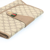 Gucci Web Sherry Line GG Canvas Clutch Bag Beige Red Green th2124