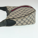 Gucci Sherry Line GG Canvas Shoulder Bag PVC Leather Navy Red th2484