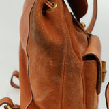 Gucci Bamboo Backpack Suede Leather Orange th3041