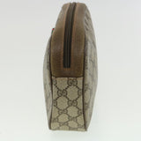 Gucci GG Canvas Web Sherry Line Clutch Bag PVC Beige Red Green th3090