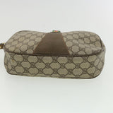 Gucci GG Canvas Web Sherry Line Clutch Bag PVC Beige Red Green th3090