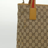 Gucci Sherry Line GG Canvas Tote Bag Beige Red Brown th3191