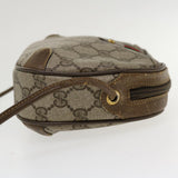 Gucci GG Canvas Web Sherry Line Shoulder Bag PVC Leather Beige Red th3355