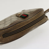 Gucci GG Canvas Web Sherry Line Shoulder Bag PVC Leather Beige Red th3355