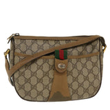 Gucci GG Canvas Web Sherry Line Shoulder Bag Beige Red Green 8902032 th3418