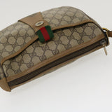 Gucci GG Canvas Web Sherry Line Shoulder Bag Beige Red Green 8902032 th3418