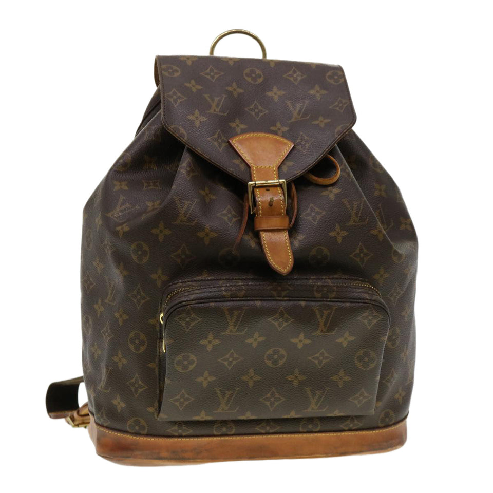 Louis Vuitton Monogram Montsouris GM Backpack LV Auth th3460