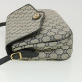 Gucci GG Plus Canvas Shoulder Bag PVC Leather Gray Navy th3486