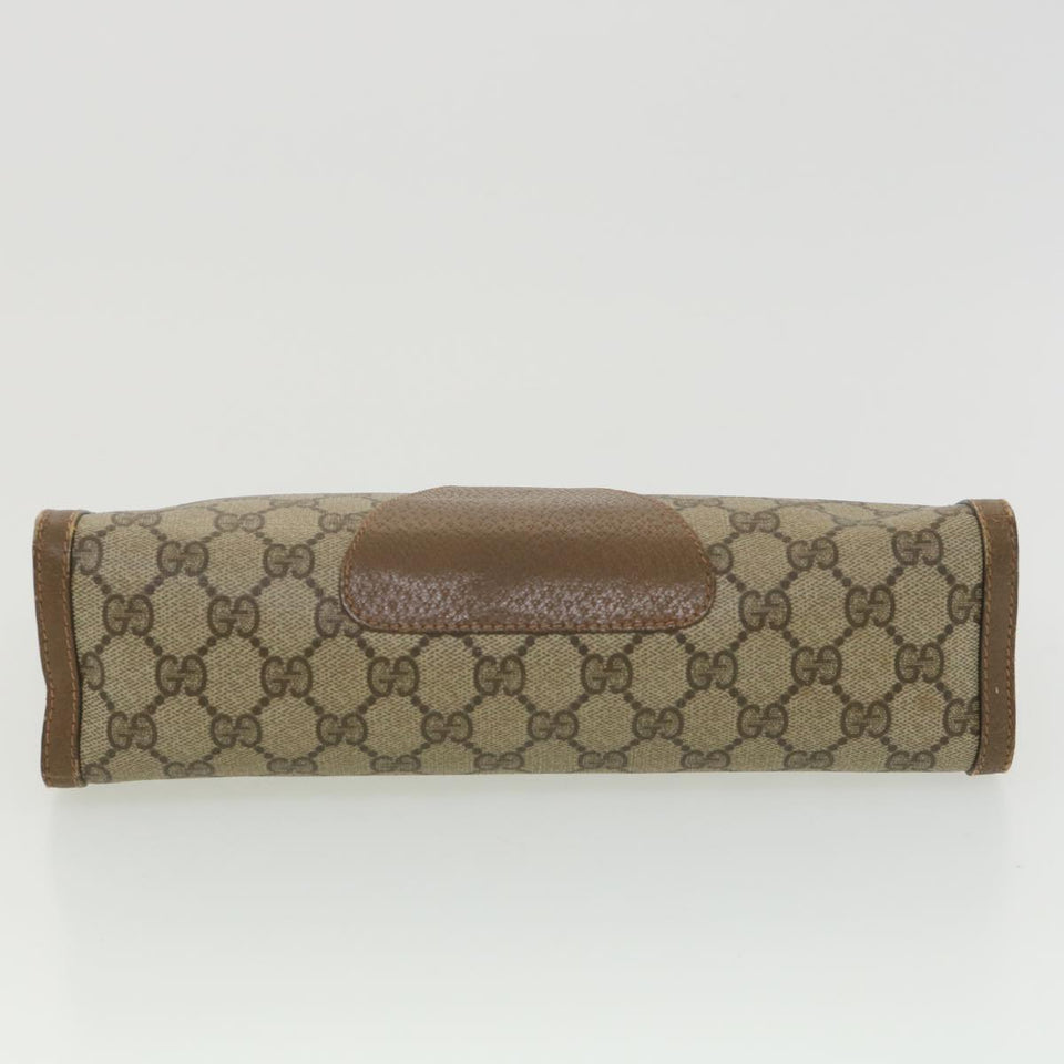 Gucci GG Canvas Web Sherry Line Clutch Bag Beige Red Green 89 01 033 th3487