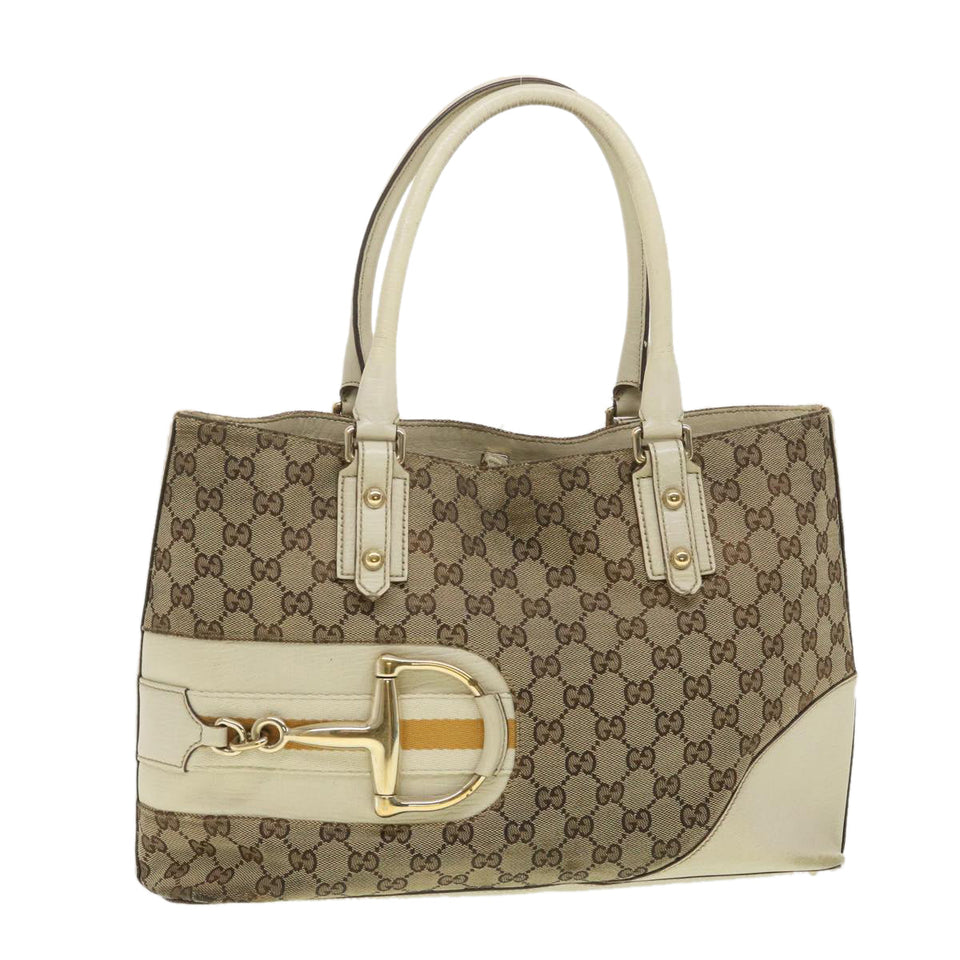 Gucci GG Canvas Sherry Line Shoulder Bag Beige 137385 th3490